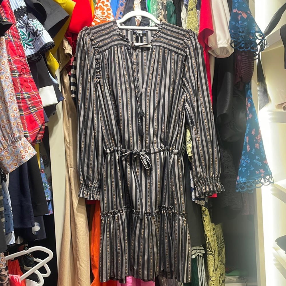 Paige dress with smocked shoulders